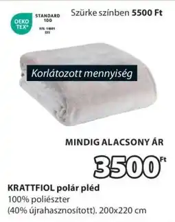 JYSK KRATTFIOL polár pléd ajánlat