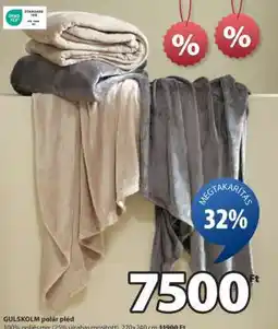 JYSK GULSKOLM polár pléd ajánlat