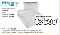 JYSK ALTA kacsatoll paplan ajánlat