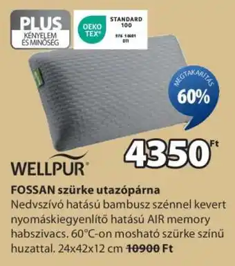 JYSK FOSSAN szürke utazópárna ajánlat