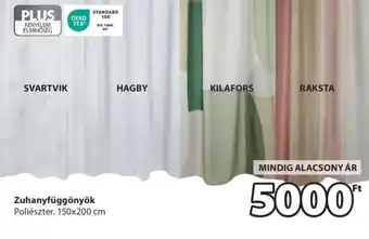JYSK ZUHANYFÜGGÖNYÖK ajánlat