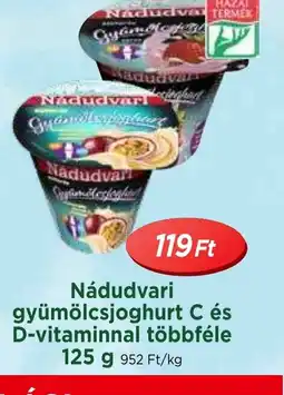 Real Nádudvari gyümölcsjoghurt C és D-vitaminnal ajánlat
