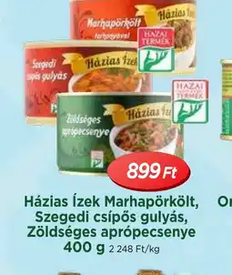 Real Házias Ízek Marhapörkölt, Szegedi csípős gulyás, Zöldséges aprpecsenye ajánlat
