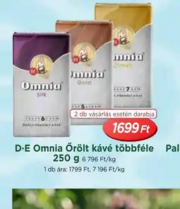 Real D.E Omnia Őrölt kávé többféle ajánlat