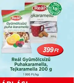 Real Reál Gyümölcsízű Puhakaramella, Tejkaramella ajánlat