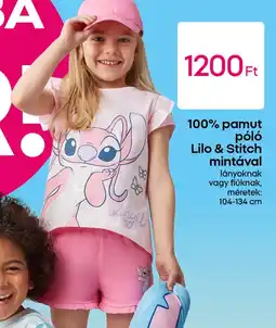 Pepco 100% pamut póló Lilo & Stitch mintával ajánlat