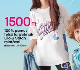 Pepco 100% pamut felső lányoknak Lilo & Stitch mintával ajánlat
