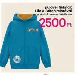 Pepco Pulóver fiúknak Lilo & Stitch mintával pamuttal ajánlat