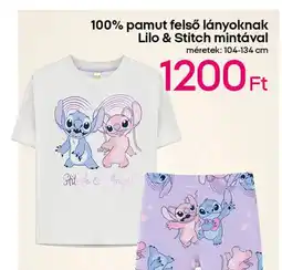 Pepco 100% pamut felső lányoknak Lilo & Stitch ajánlat