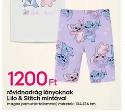 Pepco Rövidnadrág lányoknak Lilo & Stitch mintával ajánlat