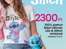 Pepco 100% pamut felső nőknek Lilo & Stitch mintával ajánlat
