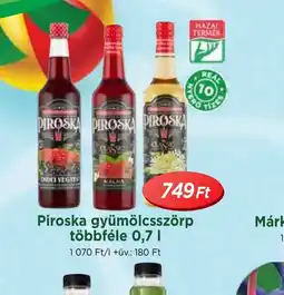 Real Piroska gyümölcsszörp ajánlat