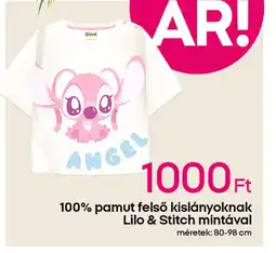 Pepco 100% pamut felső kislányoknak Lilo & Stitch ajánlat