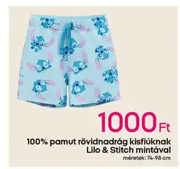 Pepco 100% pamut rövidnadrág kisfiúknak Lilo & Stitch ajánlat