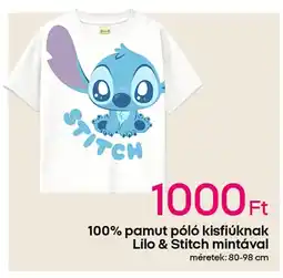 Pepco 100% pamut póló kisfiúknak Lilo & Stitch mintával ajánlat