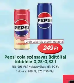 Real Pepsi cola szénsavas üdítőital ajánlat