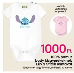 Pepco 100% pamut body kisgyerekeknek Lilo & Stitch ajánlat