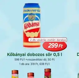 Real Kőbányai dobozos sör ajánlat