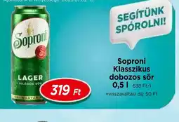 Real Soproni Klasszikus dobozos sör ajánlat