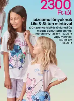 Pepco pizsama lányoknak Lilo & Stitch mintával ajánlat