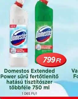 Real Domestos Extended Power sűrű fertőtlenítő hatású tisztítszer ajánlat