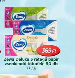 Real Zewa Deluxe 3 rétegű papír zsebkendő ajánlat
