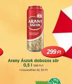 Real Arany Ászok dobozos sör ajánlat