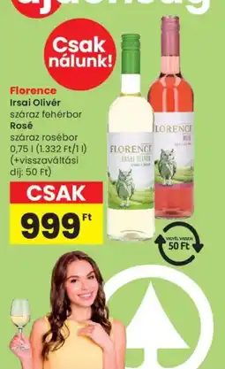 Spar Market Florence Irsai Olivér/ Rosé ajánlat