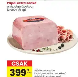Spar Market Pápai extra sonka a kiszolgálópultban ajánlat