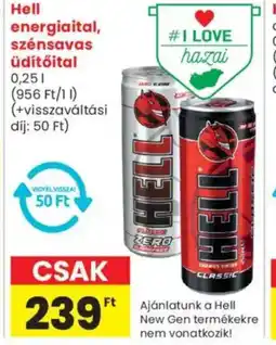 Spar Market Hell energiaital, szénsavas üdítőital ajánlat