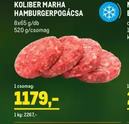 Metro Koliber marha hamburgerpogácsa ajánlat