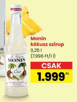 Spar Monin kókusz szirup ajánlat