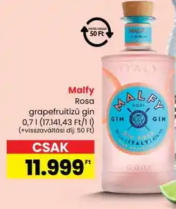 Spar Malfy Rosa grapefruitízű gin ajánlat