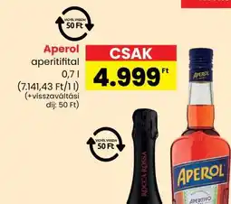 Spar Aperol aperitifital ajánlat