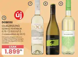 Spar Dobosi Olaszrizling Száraz Fehérbor ajánlat
