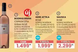 Spar Bodri&Urbán Csipkerózsa Syrah Rozé ajánlat