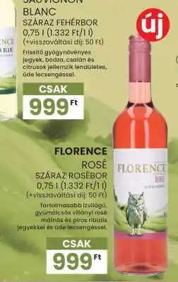 Spar FLORENCE ROSÉ SZÁRAZ ROSÉBOR ajánlat
