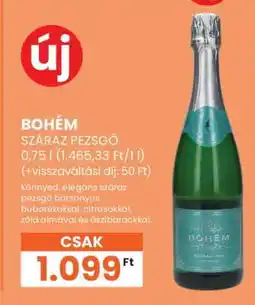 Spar BOHÉM SZÁRAZ PEZSGŐ ajánlat