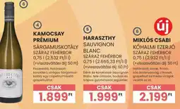 Spar Miklós Csabi Kőhalmi Ezerjó Száraz Fehérbor ajánlat