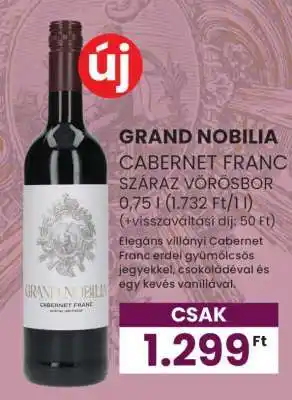 Spar Grand Nobilia Cabernet Franc ajánlat
