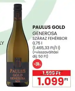 Spar PAULUS GOLD GENEROSA ajánlat