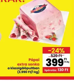 Interspar Pápai extra sonka ajánlat