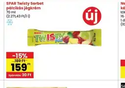 Interspar SPAR Twisty Sorbet pálcikás jégkrém ajánlat