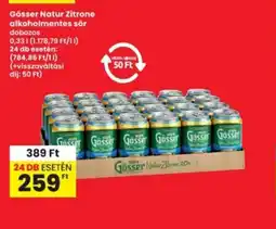 Interspar Gösser Natur Zitrone alkoholmentes sör dobozos ajánlat