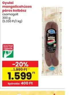 Interspar Gyulai mangalicahúsos páros kolbász ajánlat