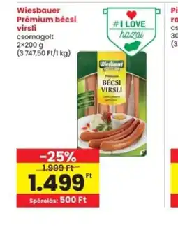 Interspar Wiesbauer Prémium bécsi virsli ajánlat