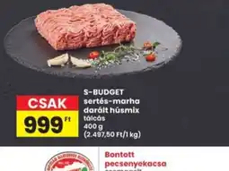 Interspar S-Budget sertés-marha darált húsmix ajánlat