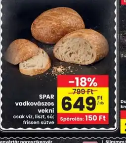 Interspar Spar vadkovászos vekni ajánlat