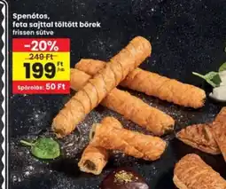 Interspar Spentos, feta sajttal töltött börek ajánlat