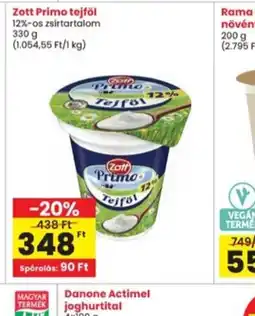 Interspar Zott Primo tejföl ajánlat